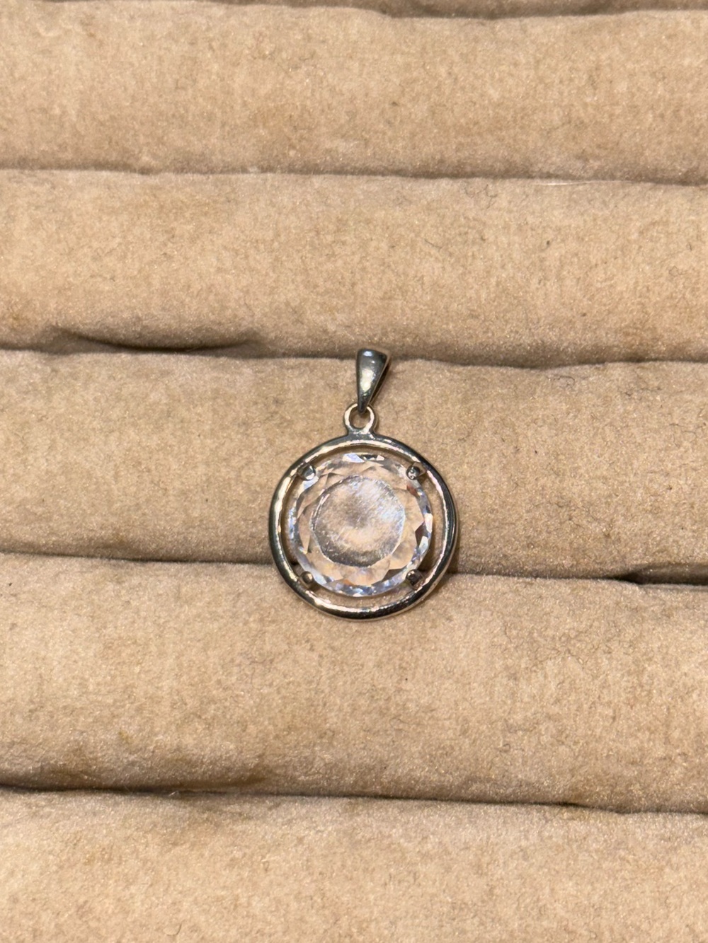 Sterling silver and crystal pendant
